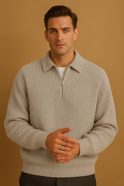 Nivora™ | Pull en maille à demi-fermeture éclair