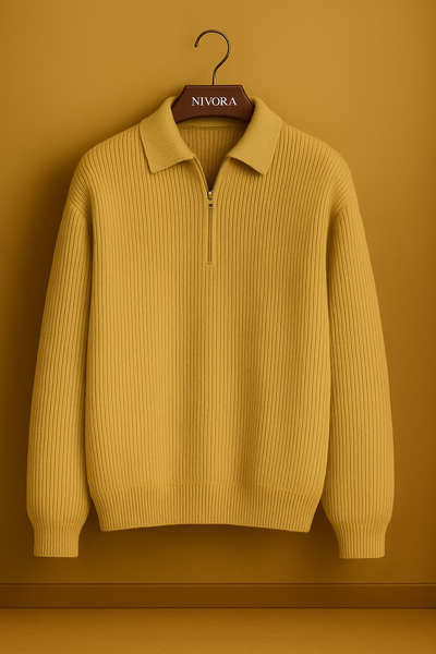 Nivora™ | Pull en maille à demi-fermeture éclair