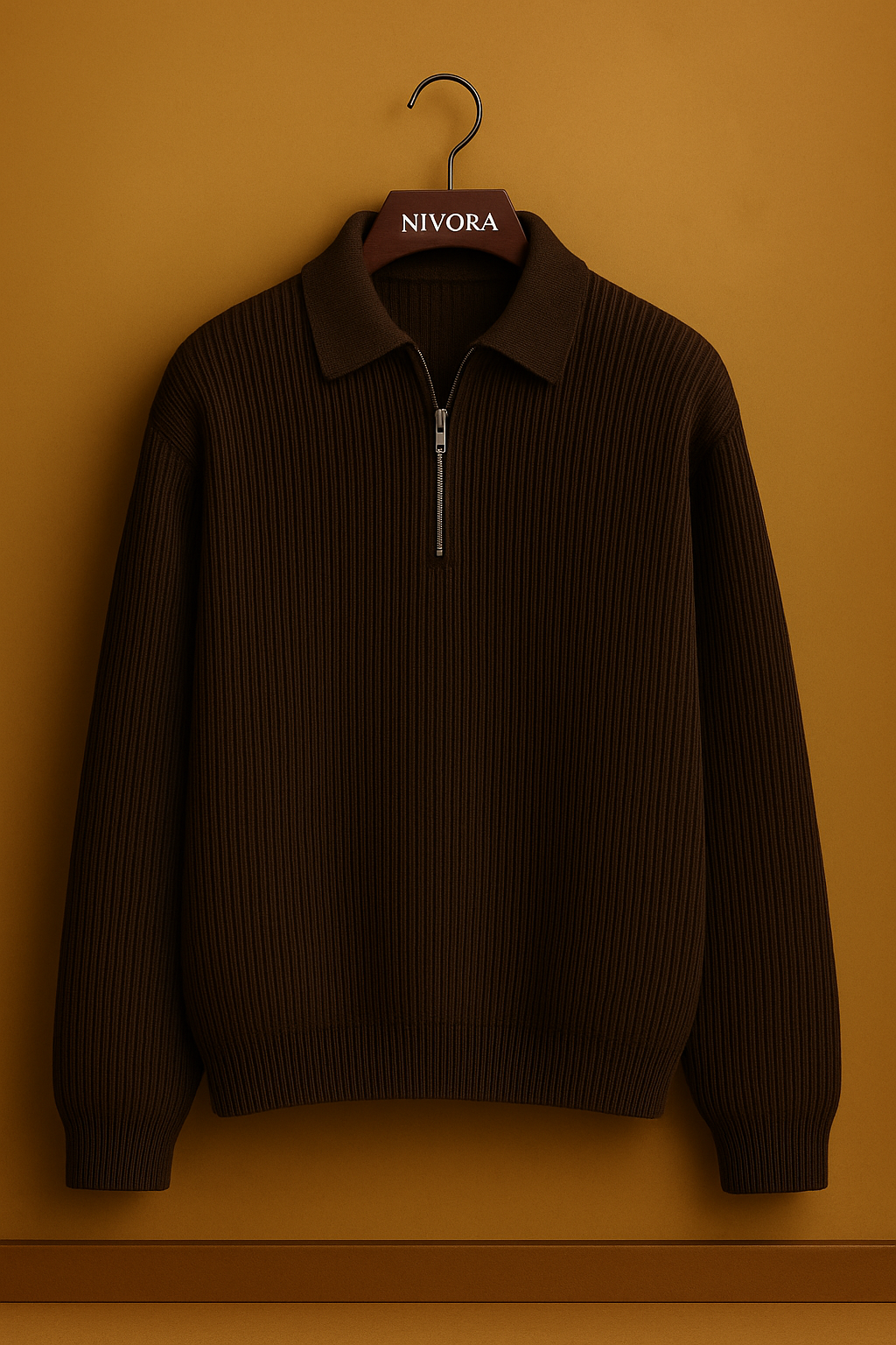 Nivora™ | Pull en maille à demi-fermeture éclair