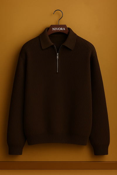 Nivora™ | Pull en maille à demi-fermeture éclair