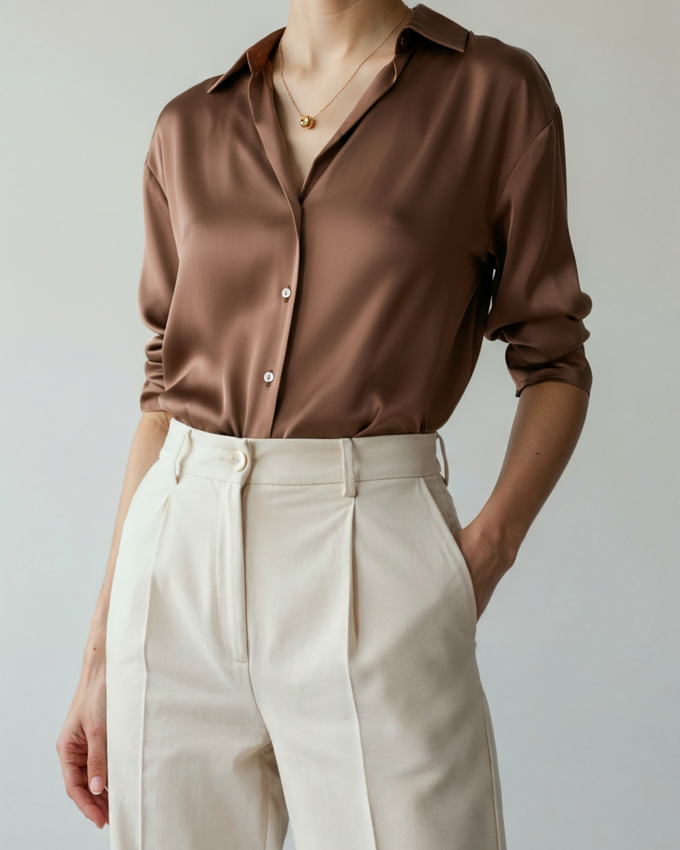 Nivora™ | Blouse en Satin