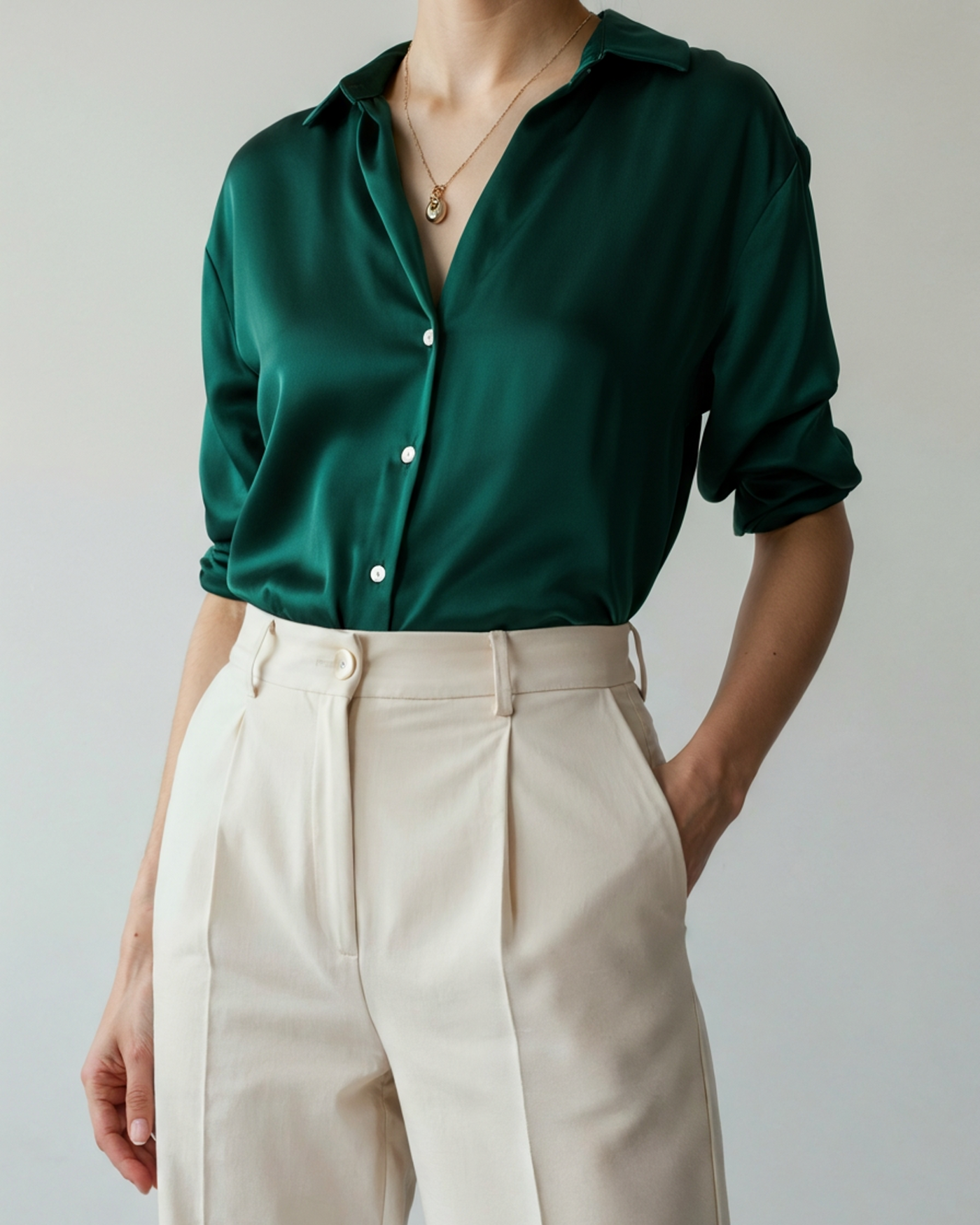 Nivora™ | Blouse en Satin