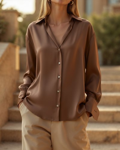 Nivora™ | Blouse en Satin
