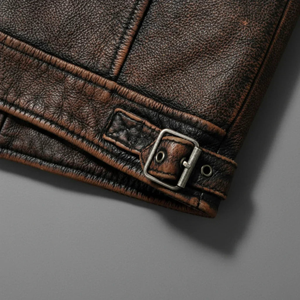 Nivora™ | Veste en Cuir Vintage