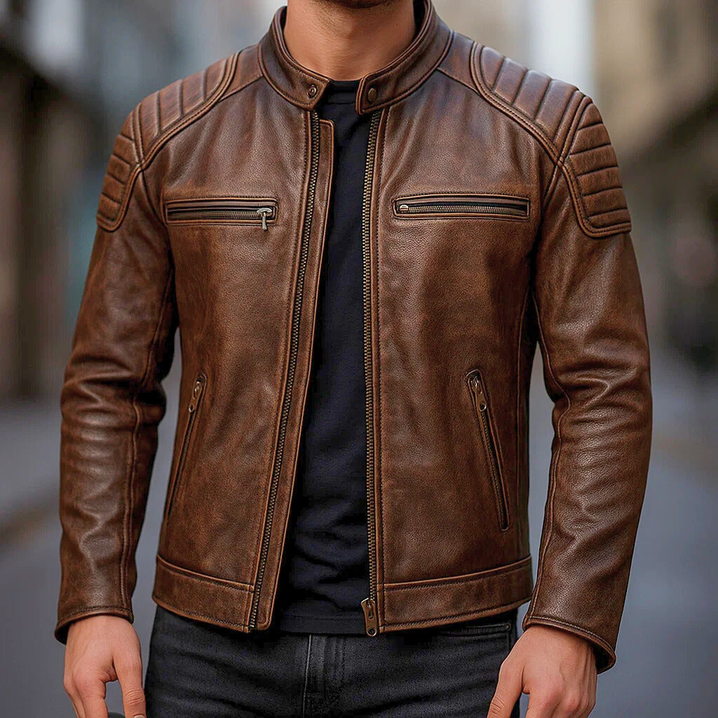 Nivora™ | Veste en Cuir Vintage