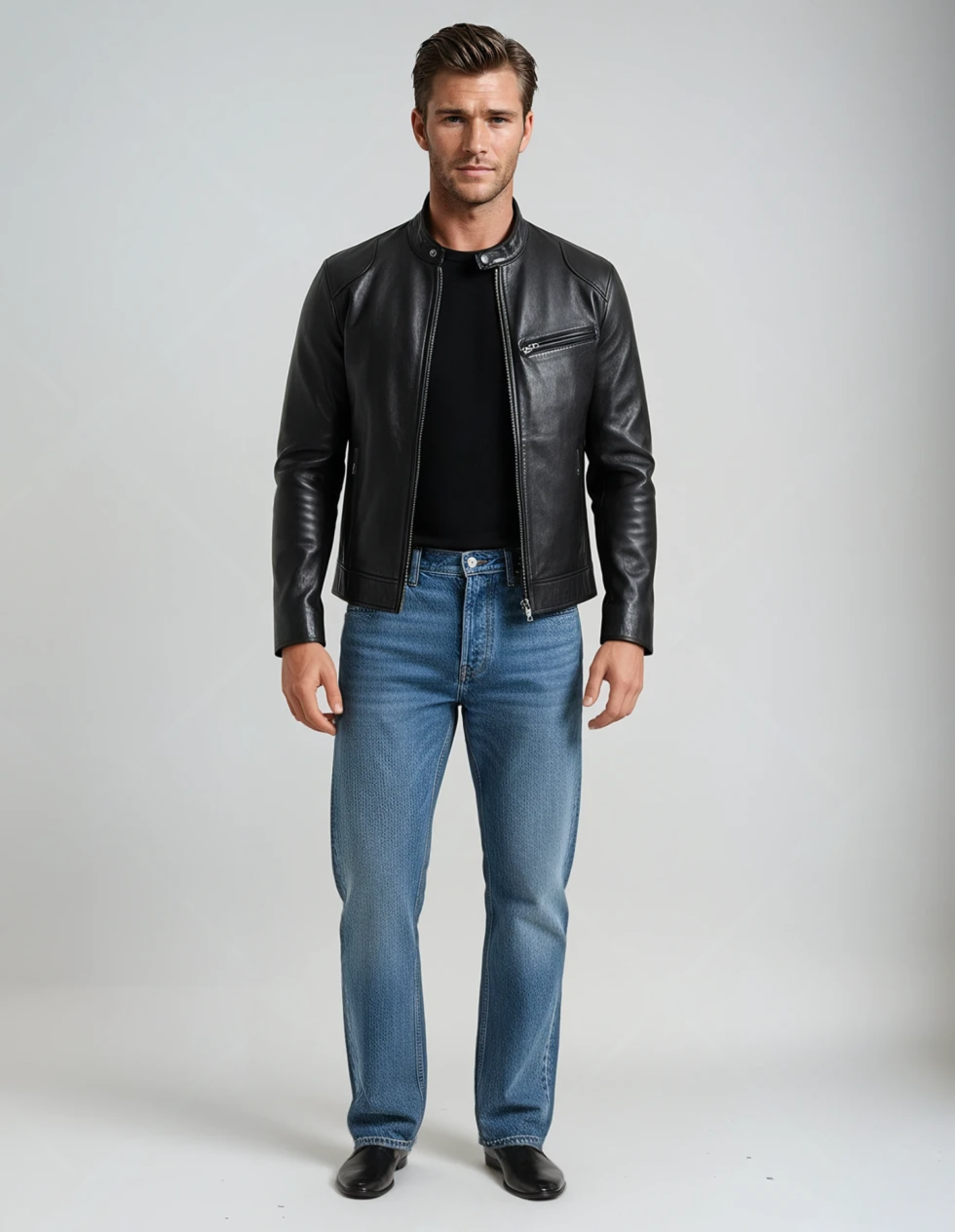 Nivora™ | Veste en Cuir Élégante